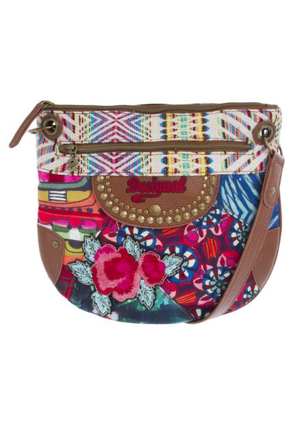 Bolso Desigual Café-Verde-Naranja-Fucsia - Compra Ahora | Dafiti Colombia