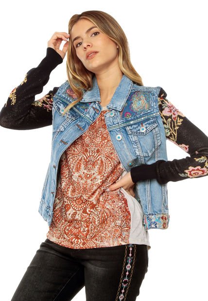Chaqueta Ceci Jeans Azul Desigual - Calce Regular - Compra Ahora | Dafiti  Chile