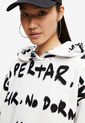 Hoodie Blanco-Negro Desigual de Desigual