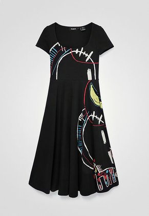 Vestido Negro-Multicolor Desigual