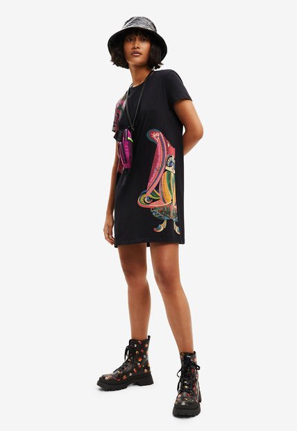 Vestido Negro-Multicolor Desigual