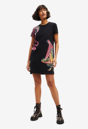 Vestido Negro-Multicolor Desigual