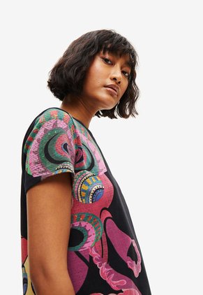 Vestido Negro-Multicolor Desigual