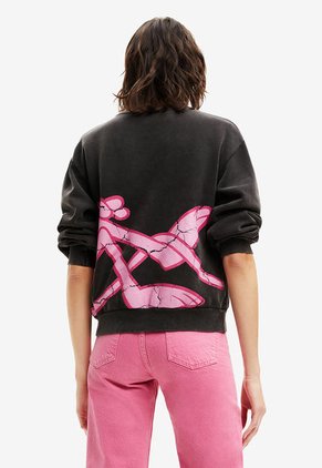 Buzo Negro-Rosa Desigual Femenino