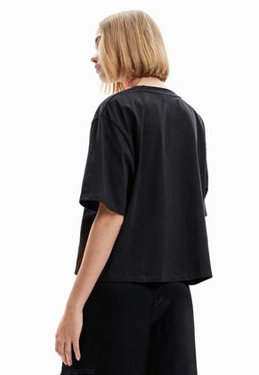 Camiseta Negro-Multicolor Desigual