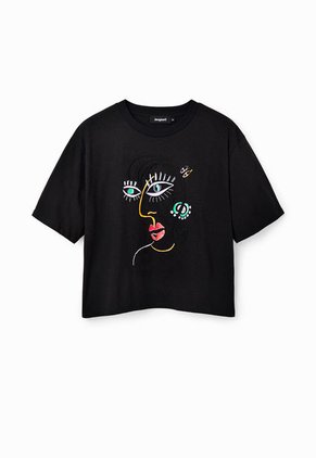 Camiseta Negro-Multicolor Desigual