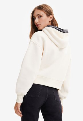 Buzo Crudo-Negro-Blanco Desigual Femenino