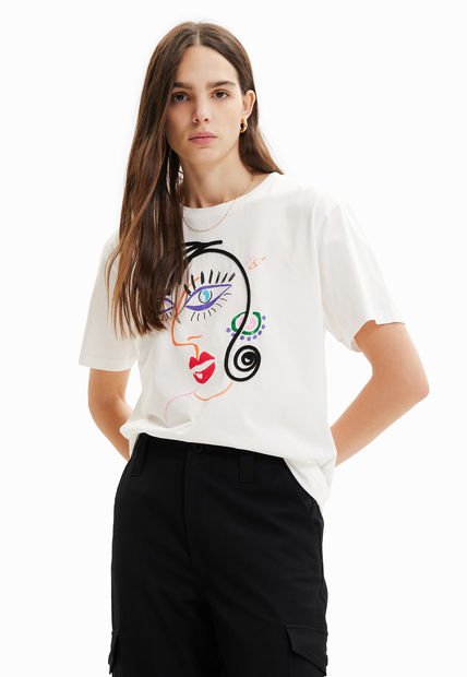 Camiseta Blanco-Multicolor Desigual