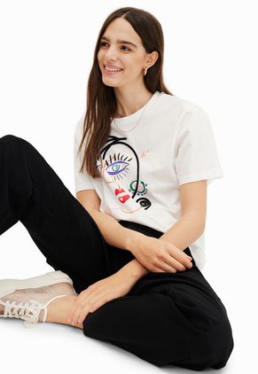 Camiseta Blanco-Multicolor Desigual