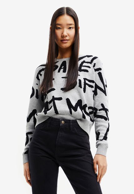 Saco Gris-Negro Desigual Femenino