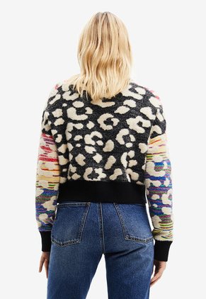 Saco Negro-Blanco Desigual Femenino