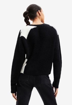 Saco Negro-Blanco Desigual Femenino