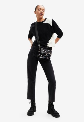 Saco Negro-Blanco Desigual Femenino