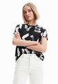 Camiseta Negro-Beige Desigual Arty de Desigual