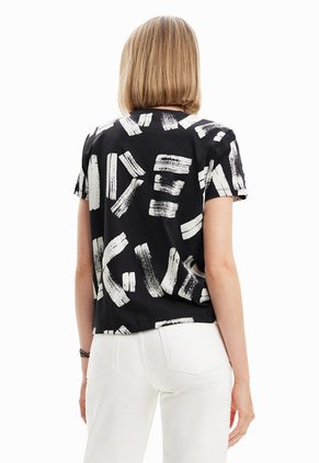 Camiseta Negro-Beige Desigual Arty