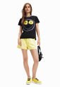 Camiseta Negro-Amarillo-Gris Desigual Smiley de Desigual