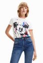 Camiseta Blanco-Negro-Rosa Desigual Mickey Mouse de Desigual