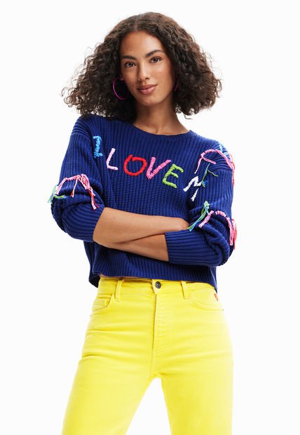 Saco Azul-Multicolor Desigual Love Me