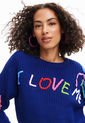Saco Azul-Multicolor Desigual Love Me de Desigual