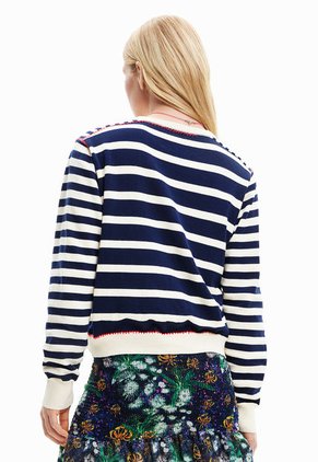 Saco Marfil-Azul-Rojo Desigual