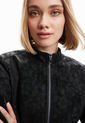Chaqueta Biker Negro-Plateado Desigual de Desigual