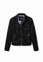 Chaqueta Biker Negro-Plateado Desigual de Desigual