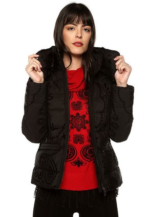 Chaqueta Negro Desigual