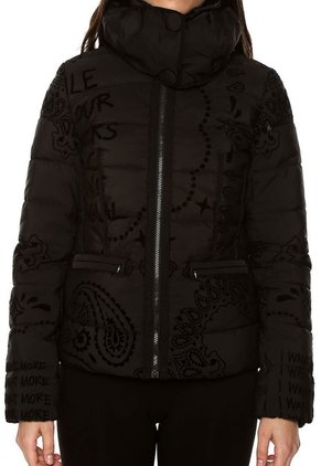 Chaqueta Negro Desigual