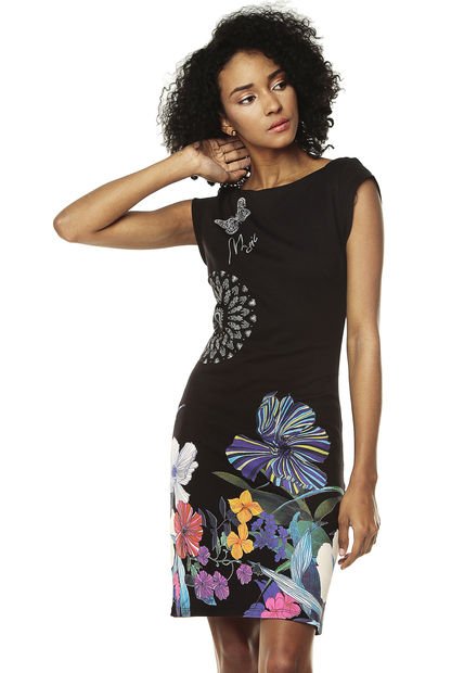 Vestido Desigual Negro - Calce Regular - Compra Ahora | Dafiti Chile