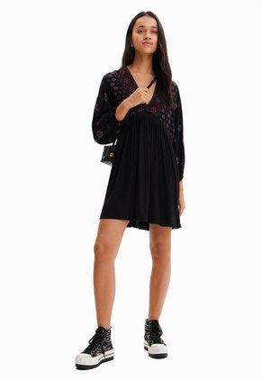 Vestido Negro-Multicolor Desigual