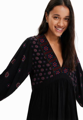 Vestido Negro-Multicolor Desigual