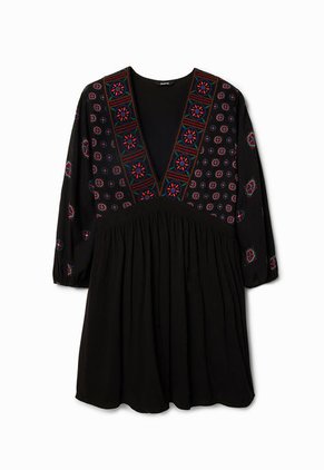 Vestido Negro-Multicolor Desigual