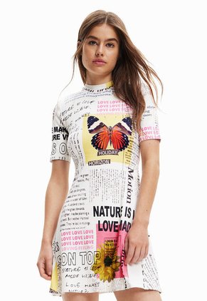 Vestido Blanco-Multicolor Desigual