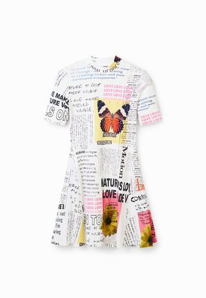 Vestido Blanco-Multicolor Desigual