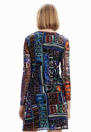 Vestido Negro-Multicolor Desigual