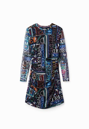 Vestido Negro-Multicolor Desigual