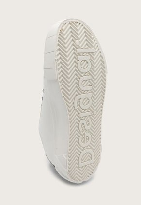 Tenis Lifestyle Marfil-Negro-Blanco Desigual Life is Awesome