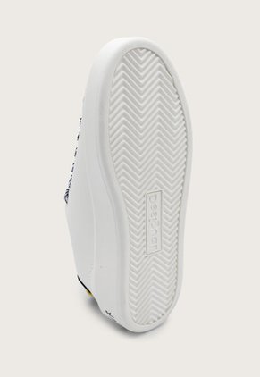 Tenis Lifestyle Blanco-Amarillo-Negro Desigual Smiley