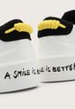 Tenis Lifestyle Blanco-Amarillo-Negro Desigual Smiley de Desigual
