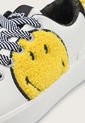 Tenis Lifestyle Blanco-Amarillo-Negro Desigual Smiley de Desigual