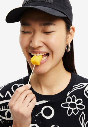 Vestido Negro-Beige-Azul Desigual