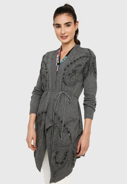 Cárdigan Gris-Negro Desigual