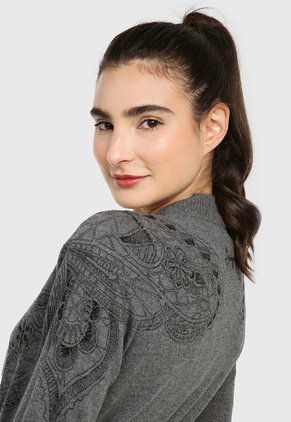 Cárdigan Gris-Negro Desigual