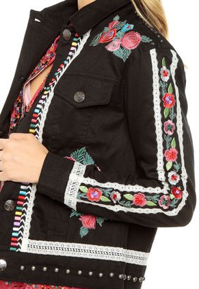 Chaqueta Negro Desigual