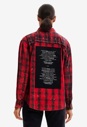 Camisa Rojo-Negro Desigual