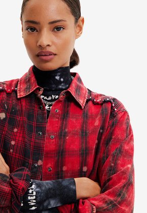 Camisa Rojo-Negro Desigual