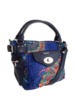 Bolso Azul Royal-Negro Desigual