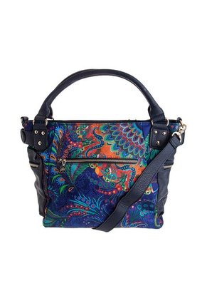 Bolso Azul Royal-Negro Desigual