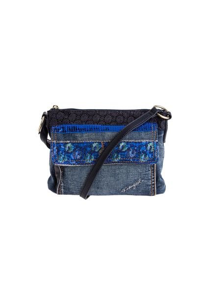 bolso azul marino desigual