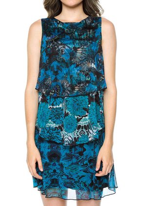 Vestido Desigual Azul-Verde